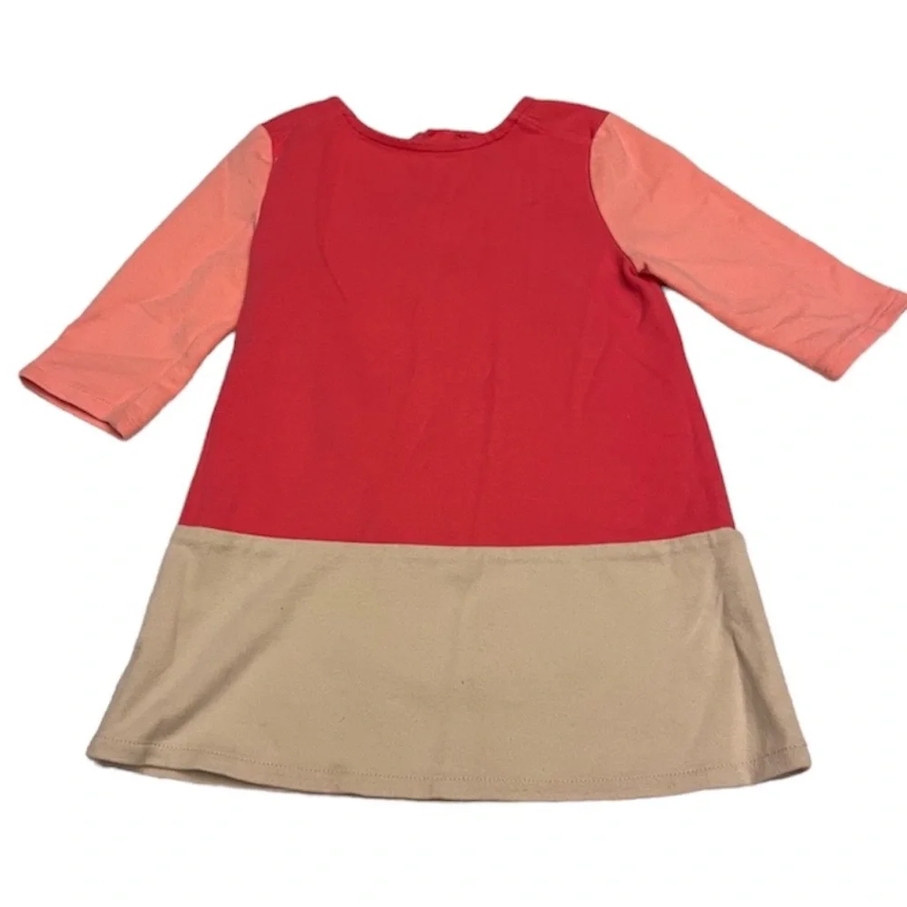 Baby GAP Toddler Girls Size 2 Years Colorblock Pink and Tan Dress